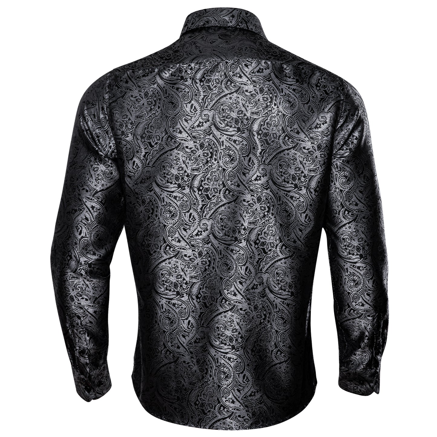 Novelty Silky Shirt - Charcoal Lord