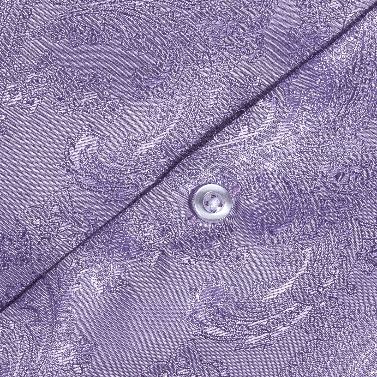 Novelty Silky Shirt - Lilac Paisley