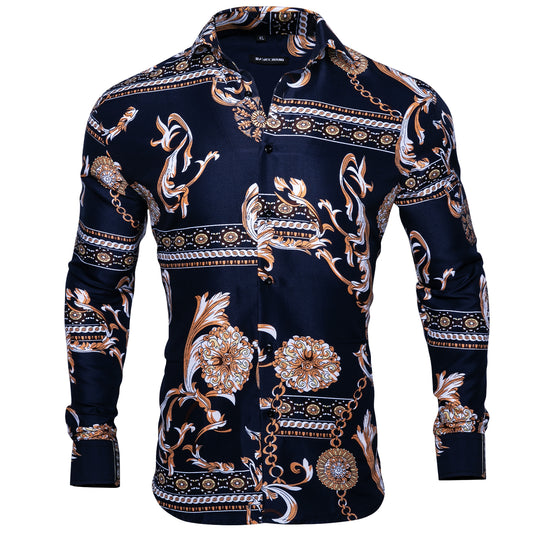 Novelty Printed Shirt - Navy Lord