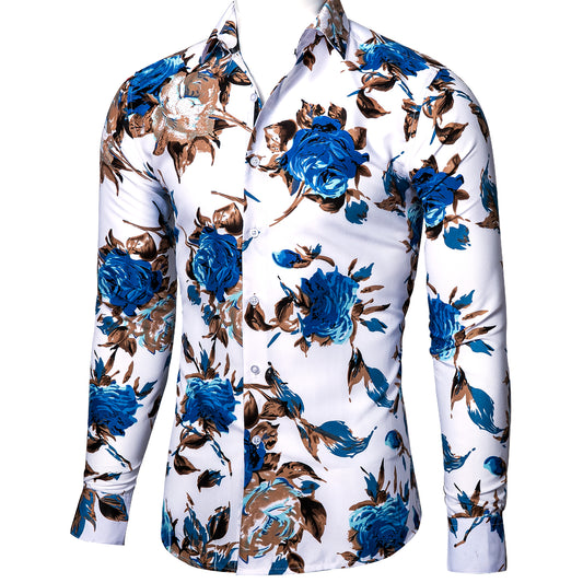 Novelty Printed Shirt - Rosy Blue