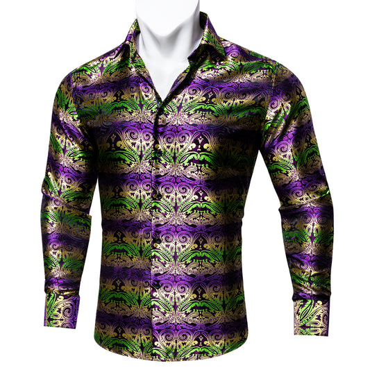 Novelty Silky Shirt - Neon Palace