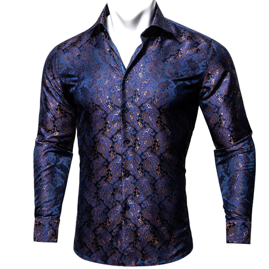 Novelty Silky Shirt - Bright Night