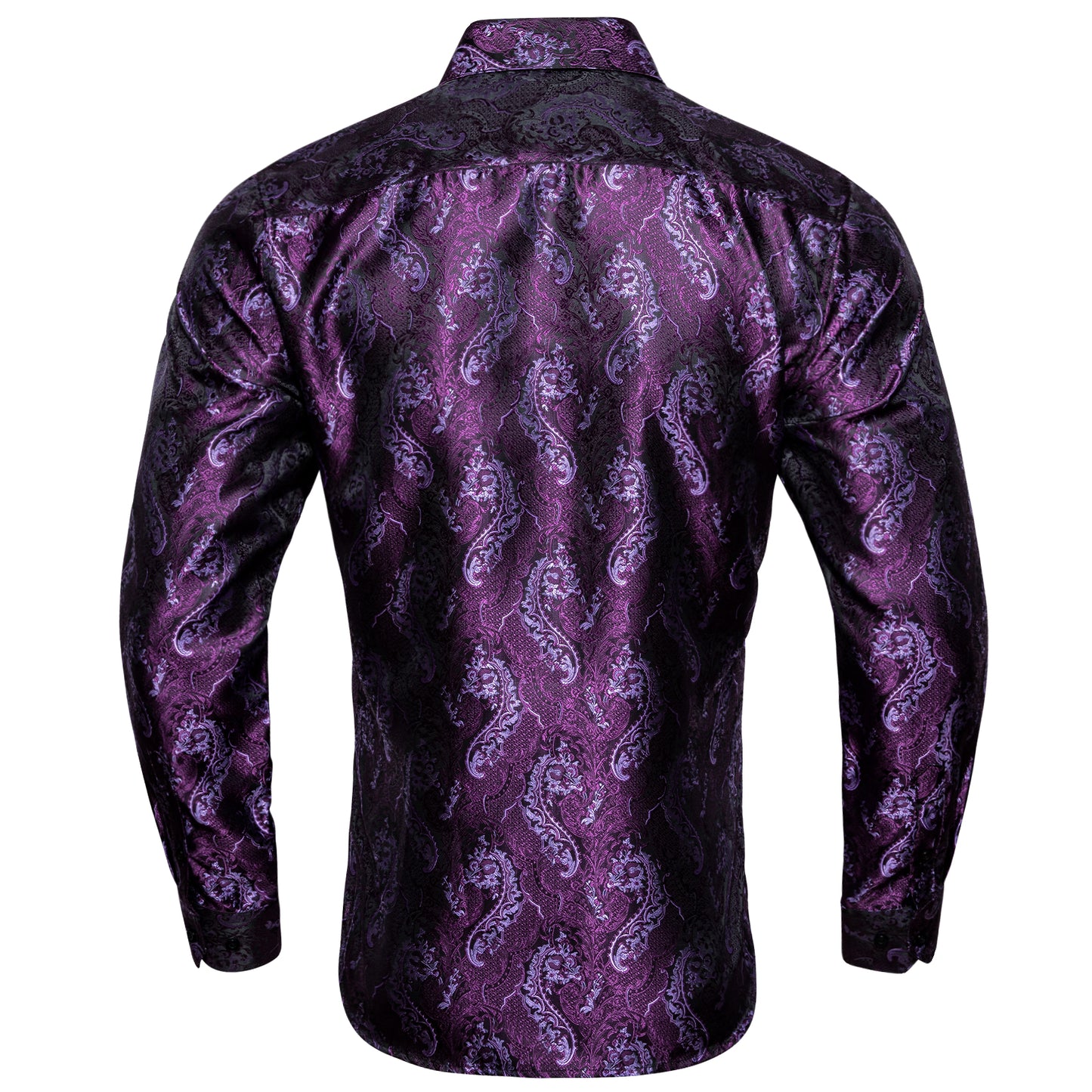 Novelty Silky Shirt - Purple Serpent