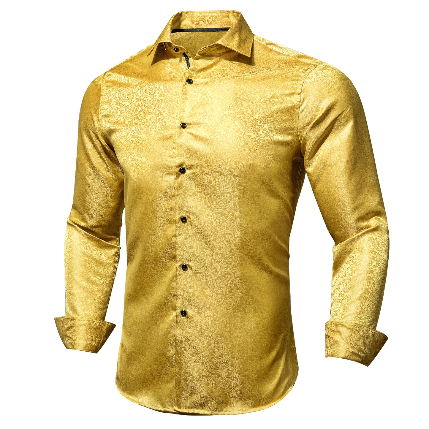 Novelty Silky Shirt - Golden Nuts
