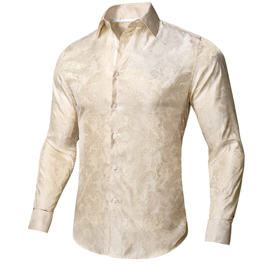 Novelty Silky Shirt - Creamy Nuts