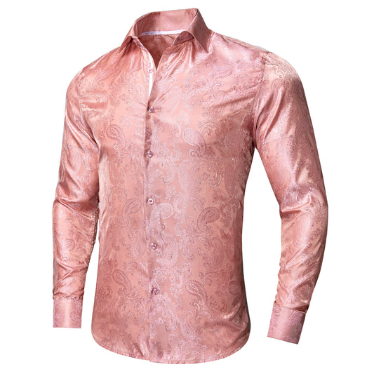 Novelty Silky Shirt - Pink Nuts