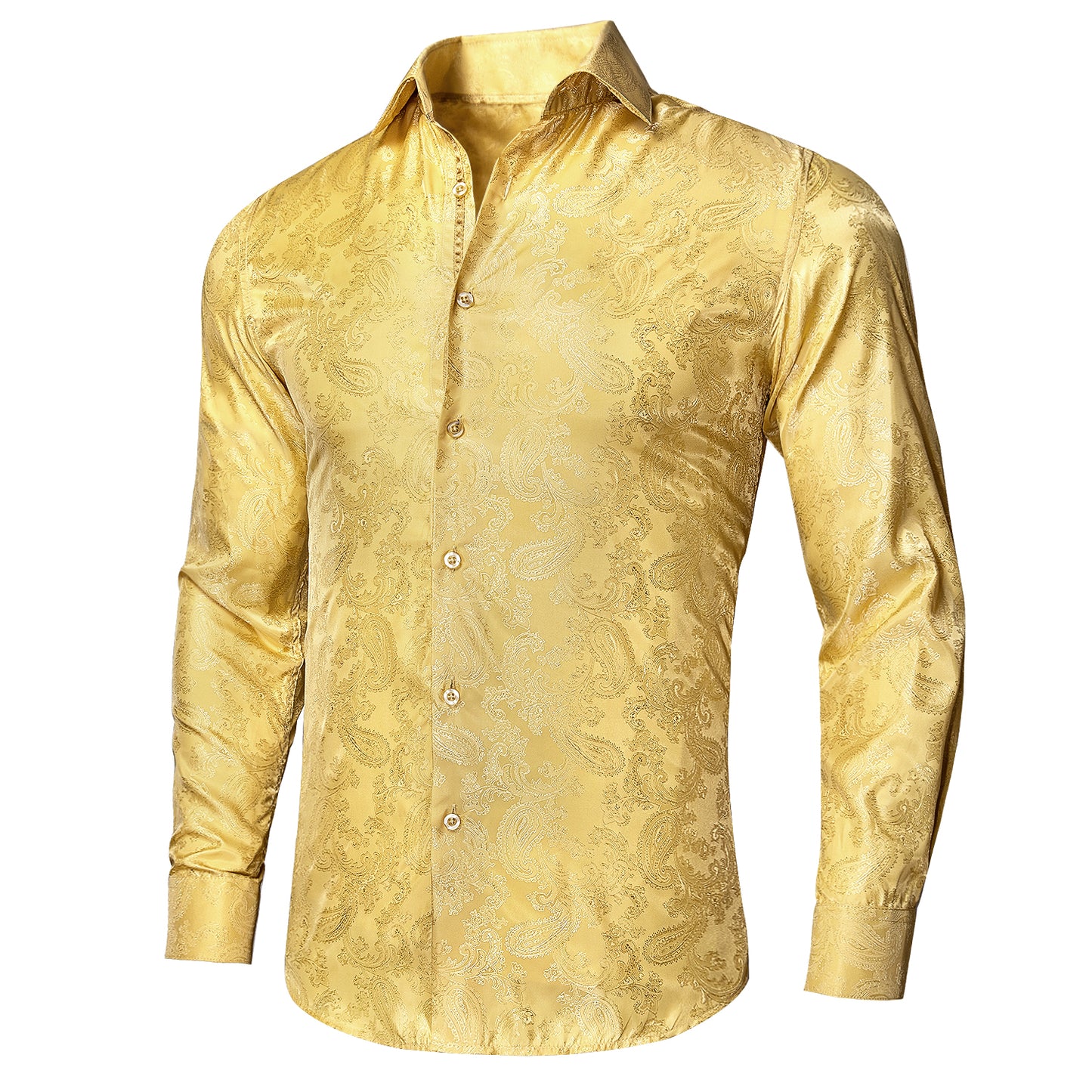 Novelty Silky Shirt - Yellow Nuts