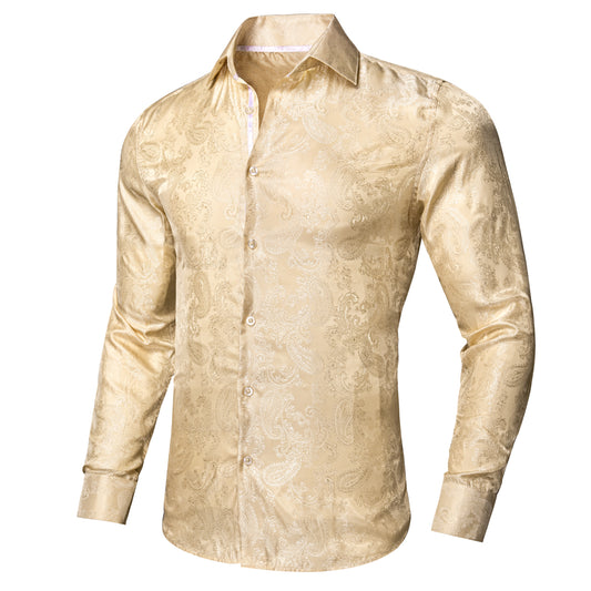 Novelty Silky Shirt - Champagne Nuts