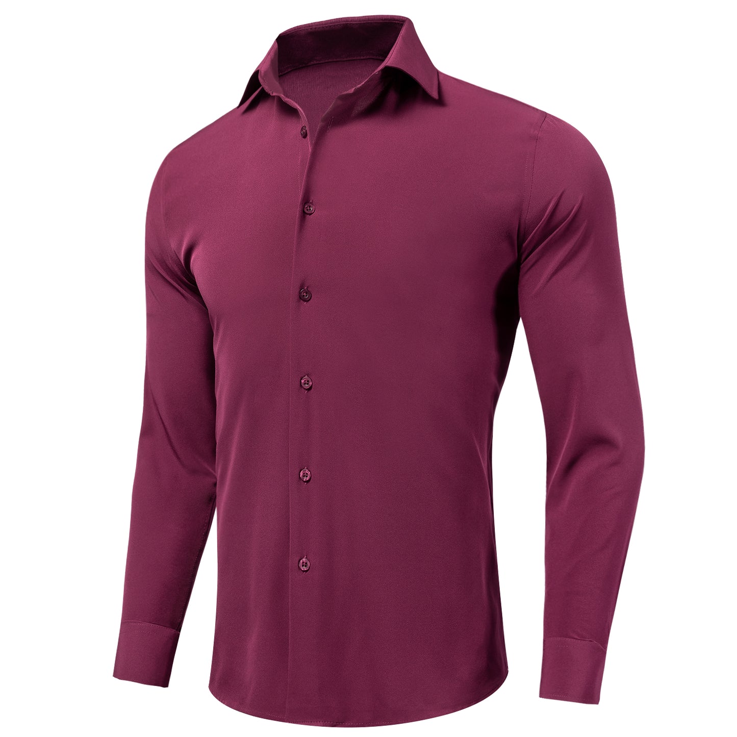 Plain Shirt - Burgundy