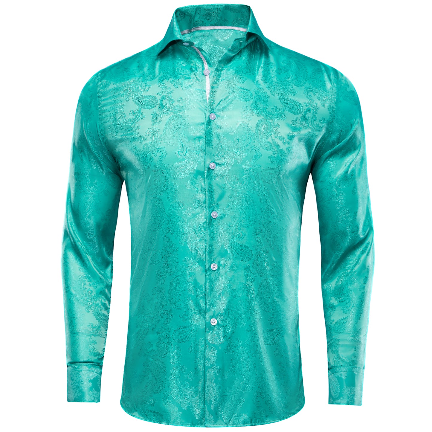 Novelty Silky Shirt - Seagreen Nuts