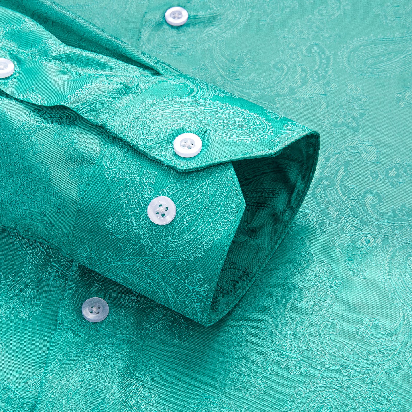 Novelty Silky Shirt - Seagreen Nuts