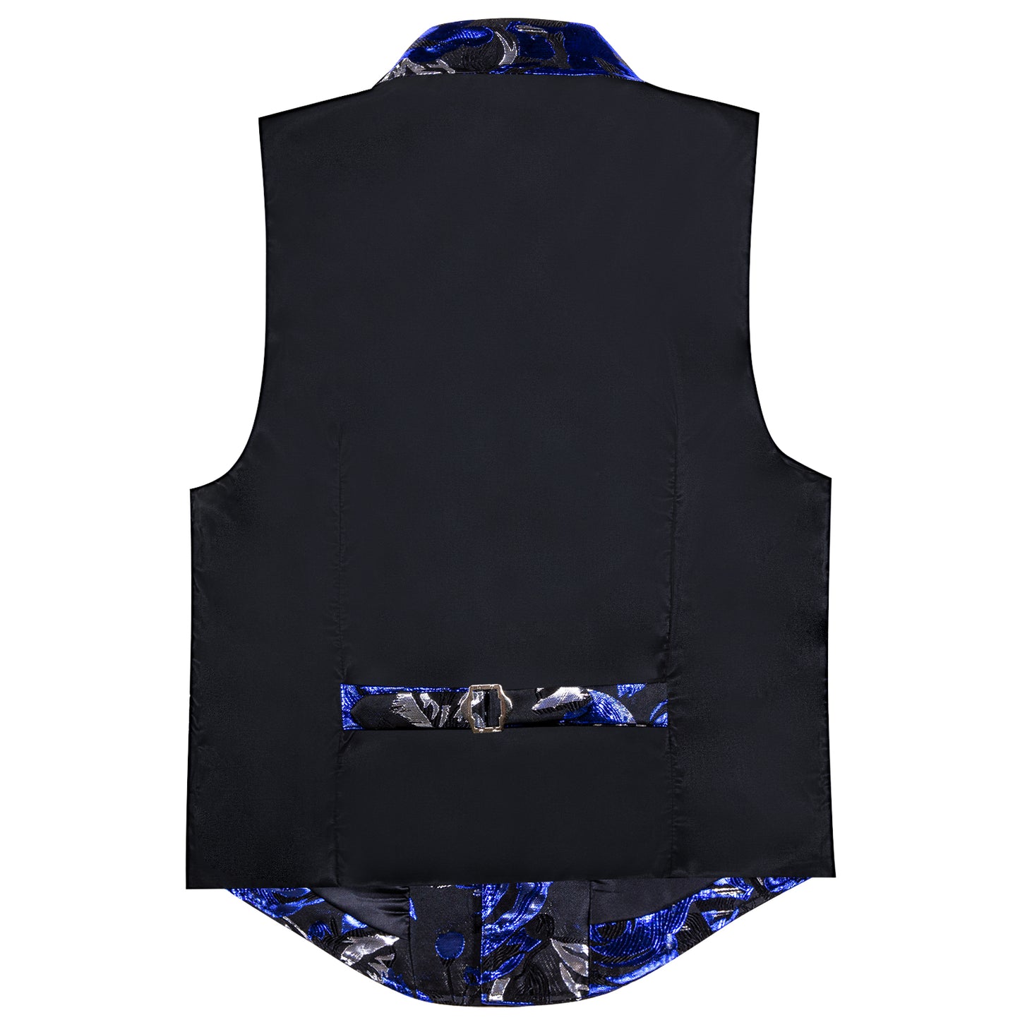 Victorian Waistcoat Steampunk Vintage Vest Silky Retro Ring Blue