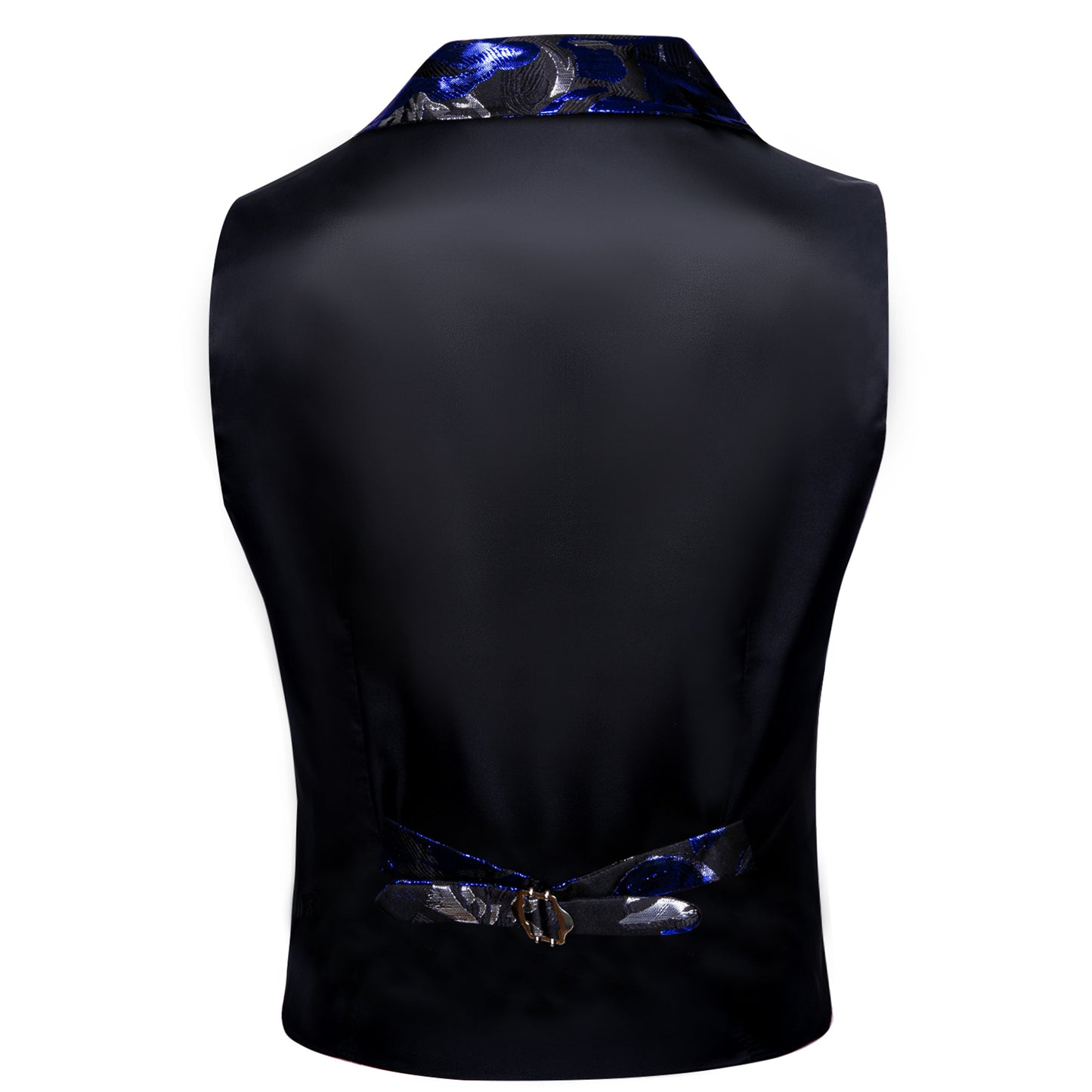 Victorian Waistcoat Steampunk Vintage Vest Silky Retro Ring Blue