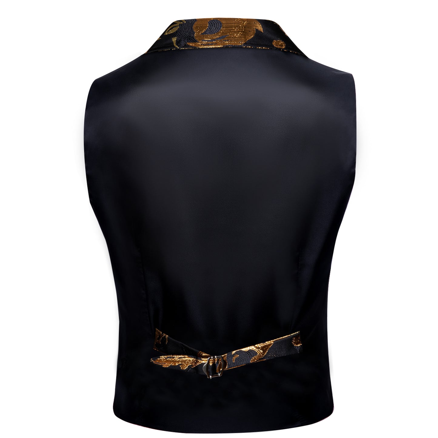 Victorian Waistcoat Steampunk Vintage Vest Silky Retro Ring Bronze