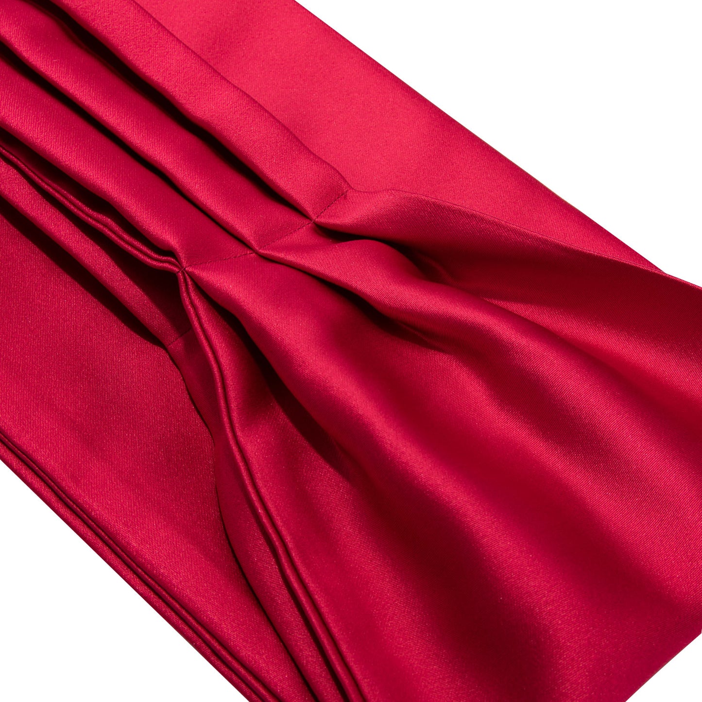 Victorian Ascot Silky Plain Satin Day Cravat Set [Red]