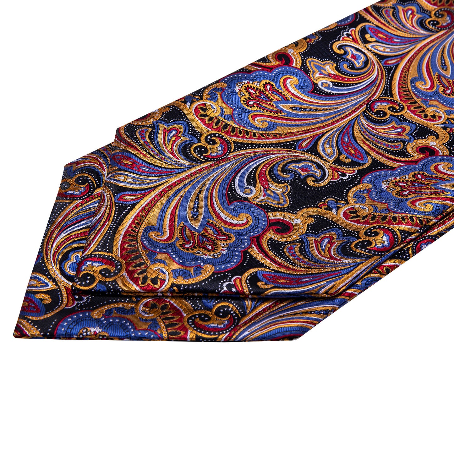 Victorian Ascot Silky Floral Day Cravat Set [Rainbow Neon]
