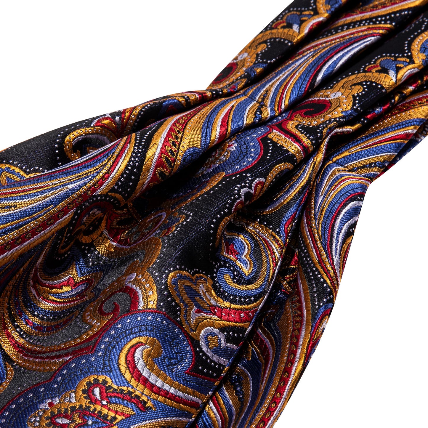 Victorian Ascot Silky Floral Day Cravat Set [Rainbow Neon]