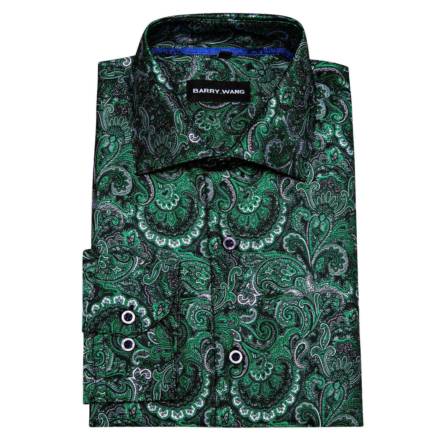 Men's Dress Shirt Long Sleeve Green