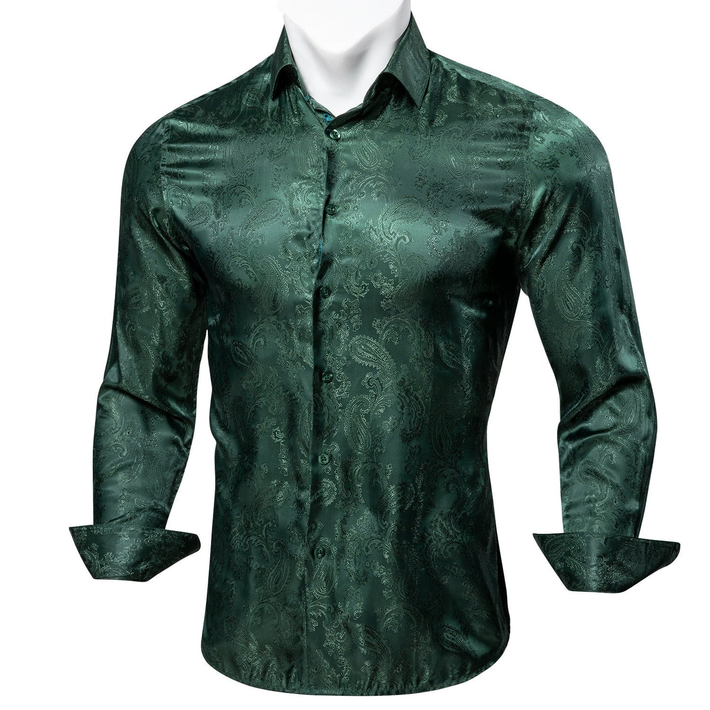 Men's Dress Shirt Long Sleeve Green