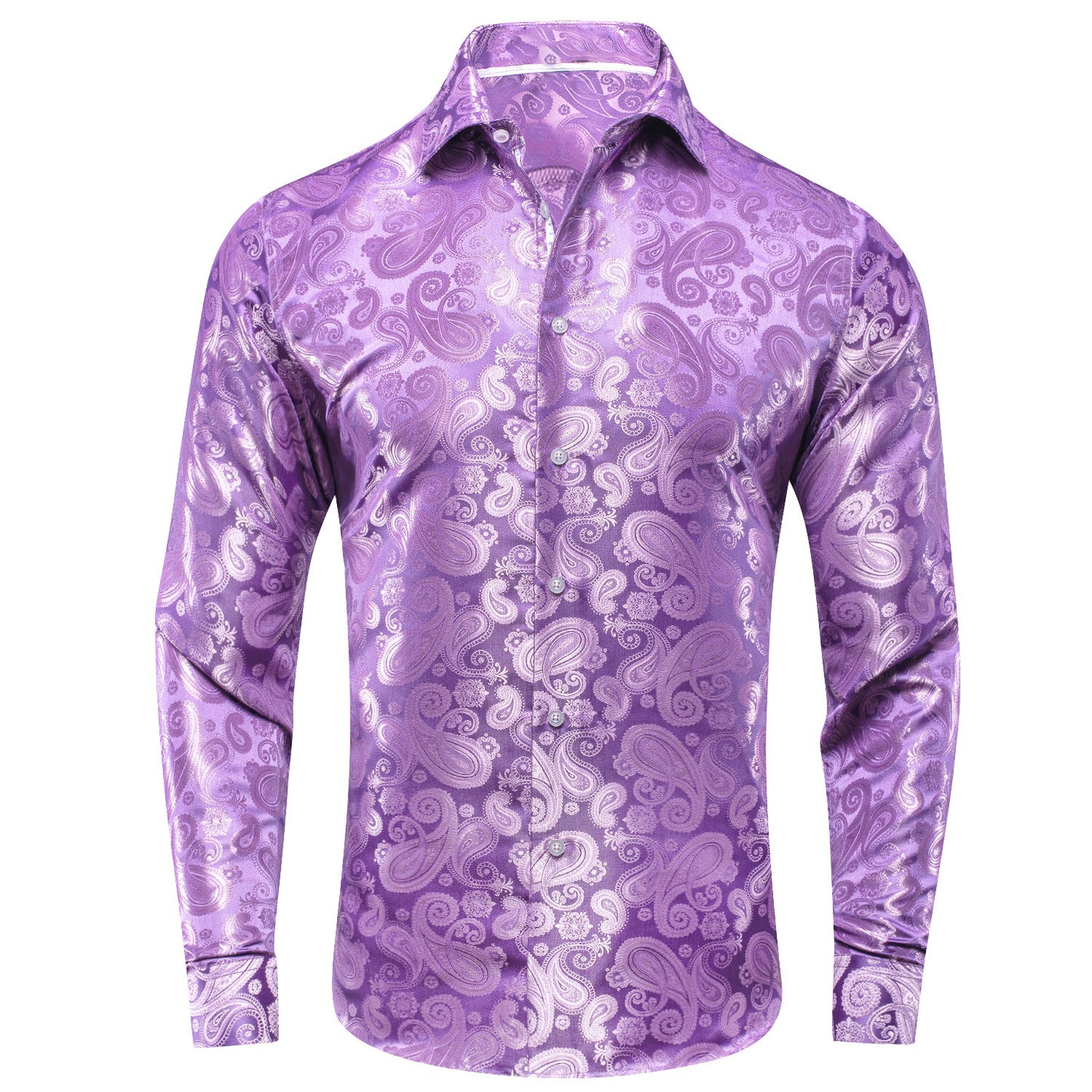 Men's Dress Shirt Long Sleeve Purple