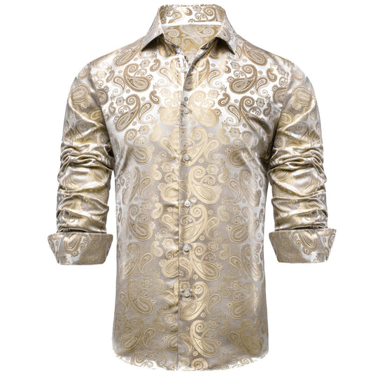 Men's Dress Shirt Long Sleeve Ivory