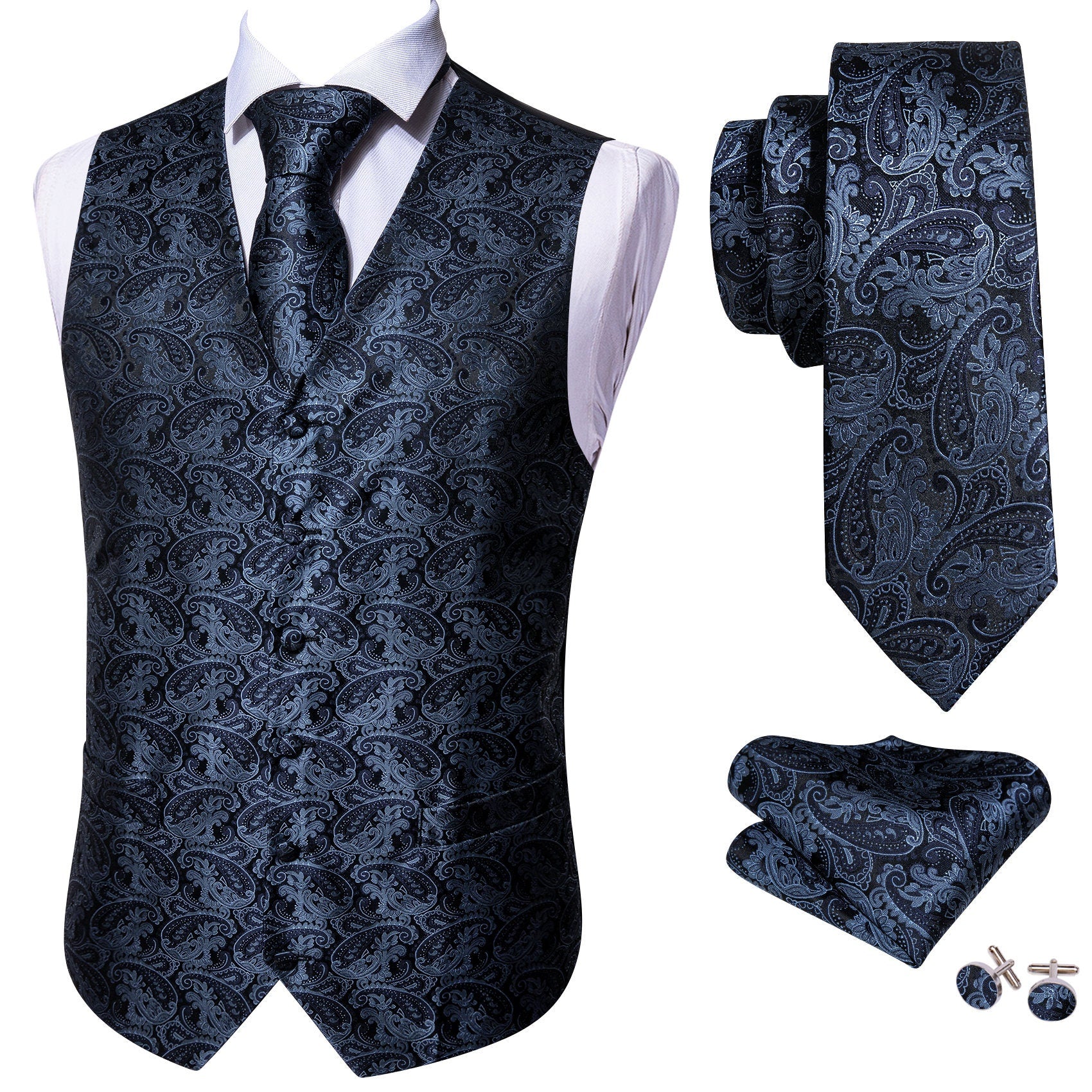 Mens on sale paisley waistcoat