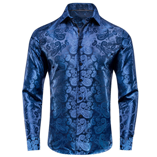 Men's Dress Shirt Long Sleeve Lake Blue