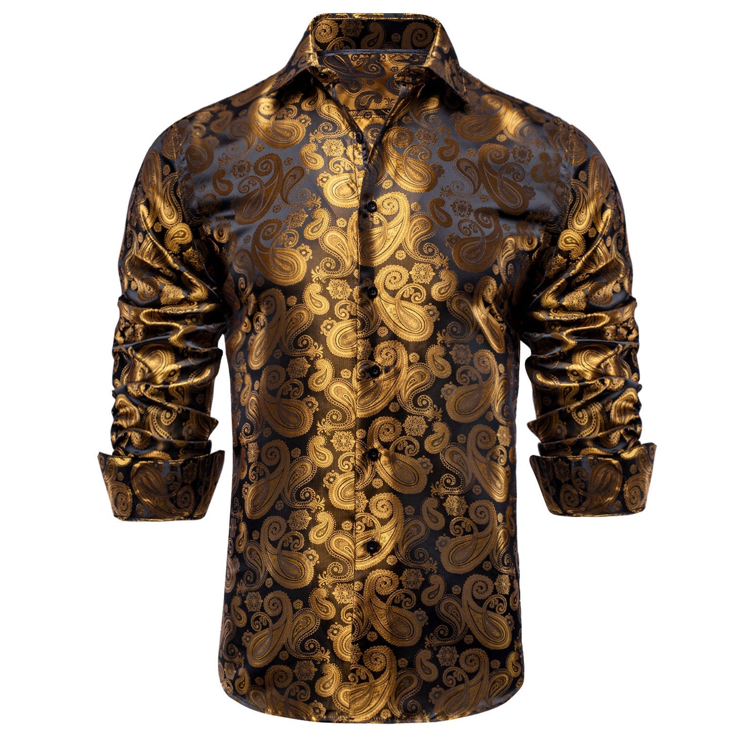Men's Dress Shirt Long Sleeve Golden