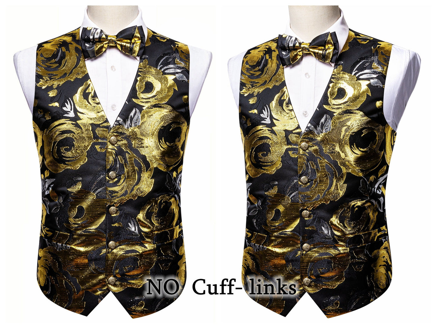Men's Waistcoat Silky Tuxedo  Set French Fan [Royal Blue+]