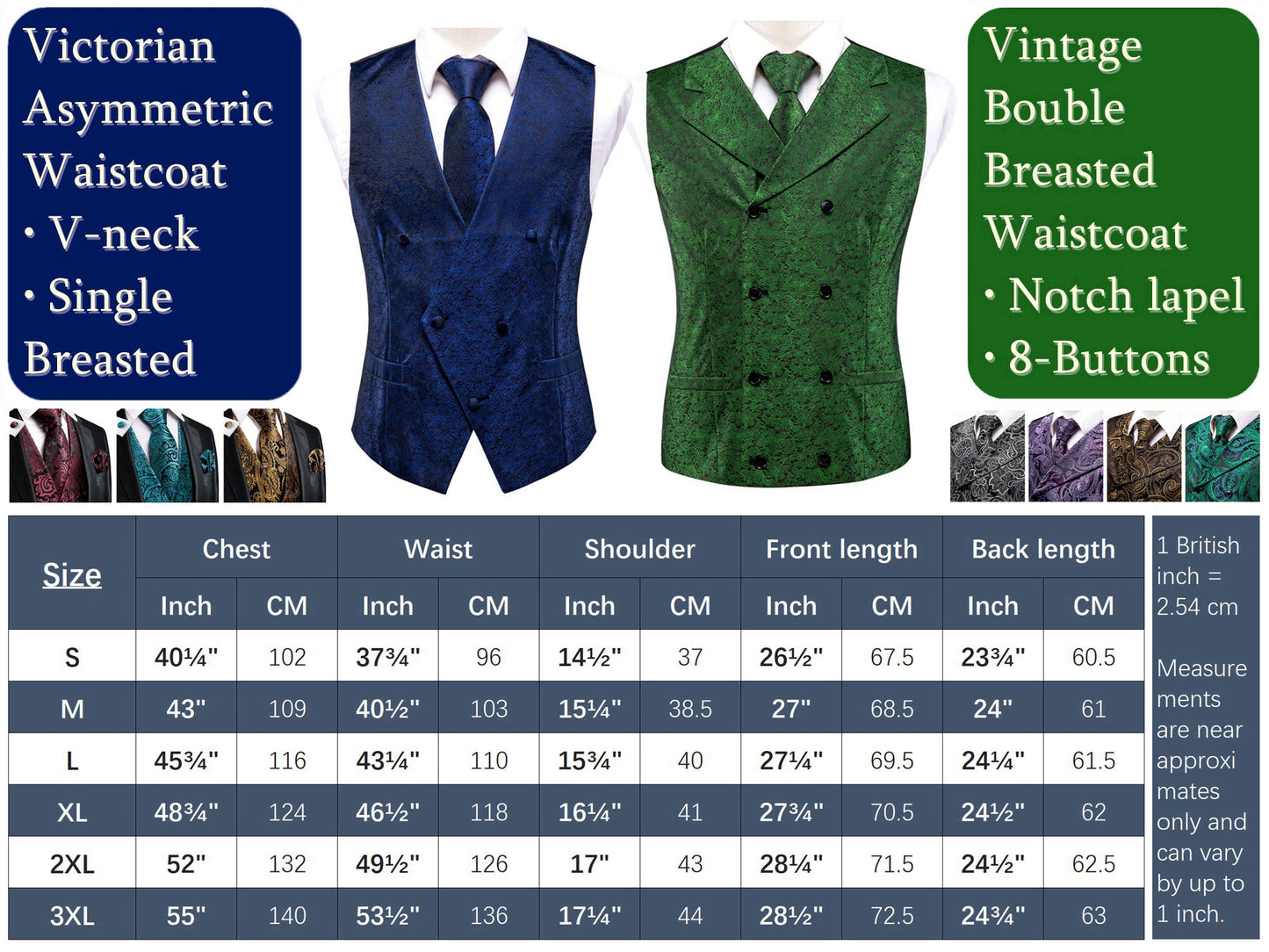 Men's Victorian Waistcoat Vintage Vest Silky Set Tuxedo Gilet Casual Business [Asymmetric Marron+]