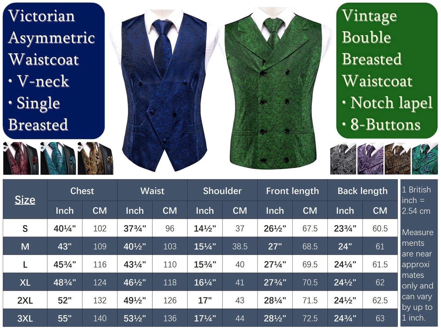 Men's Victorian Waistcoat Vintage Vest Silky Set Tuxedo Gilet Casual Business [Asymmetric Bronze+]